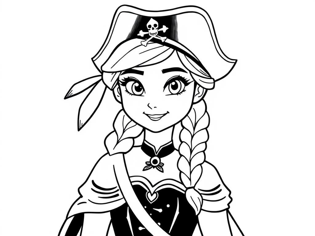 Pirate Princess Coloring Page