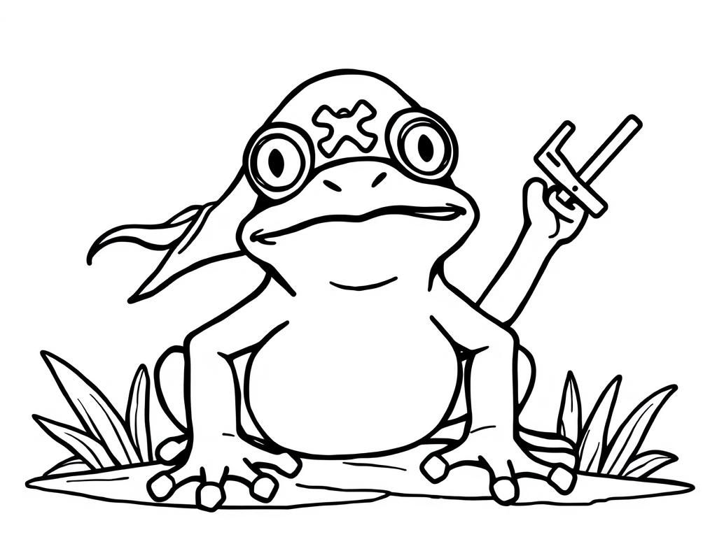 Pirate Frog Coloring Page: A Fun Adventure Awaits!