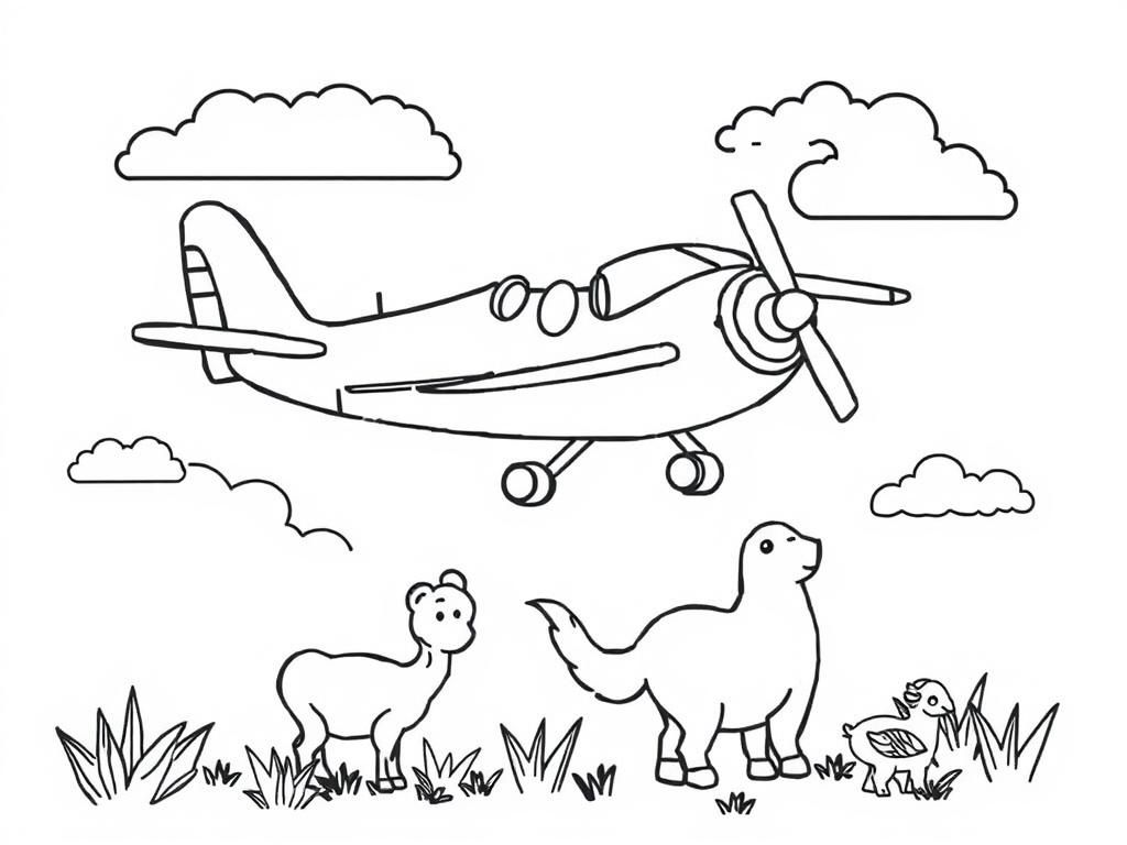 Preview of plane and animals