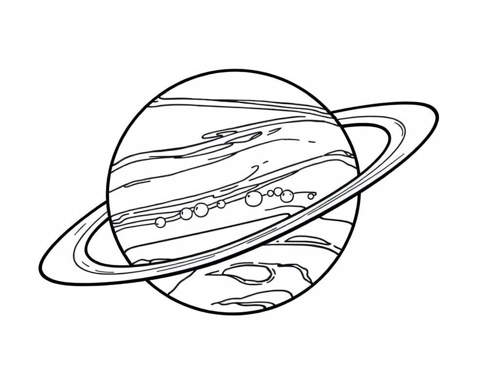 Coloring Page of Saturn