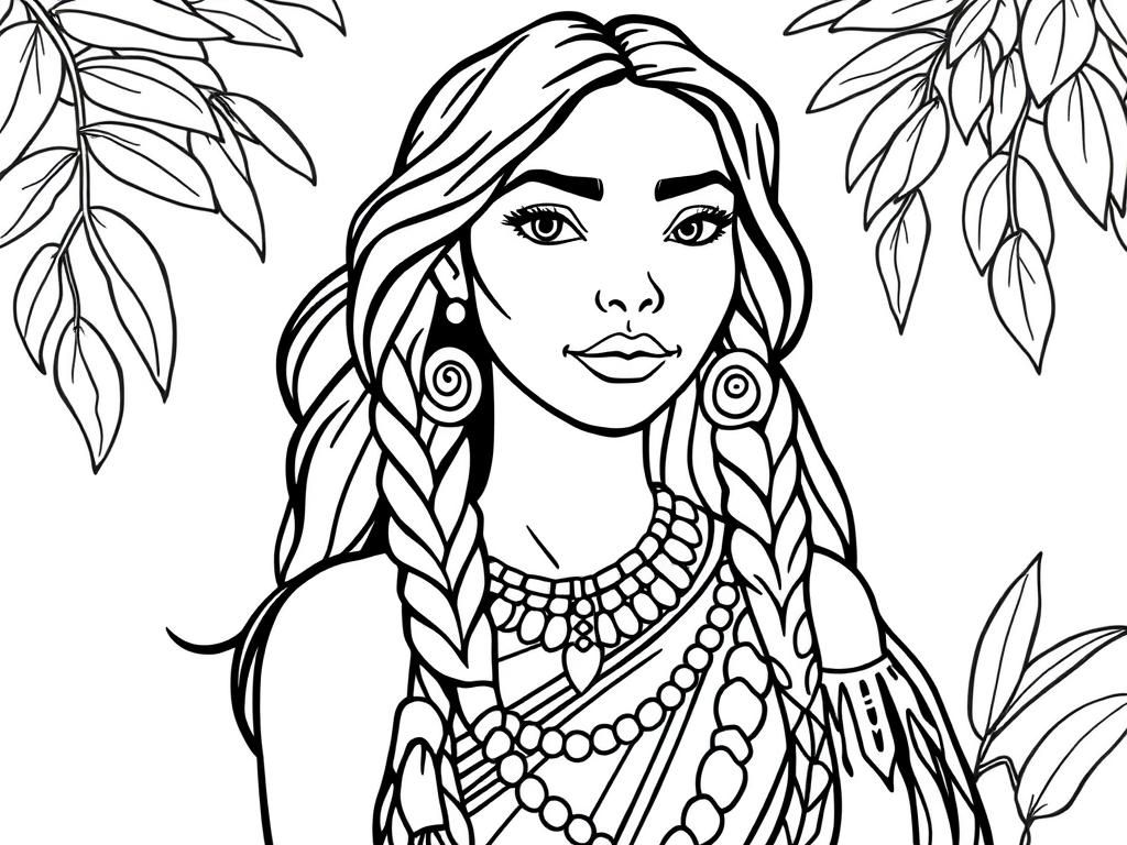 Elegant Woman Coloring Page