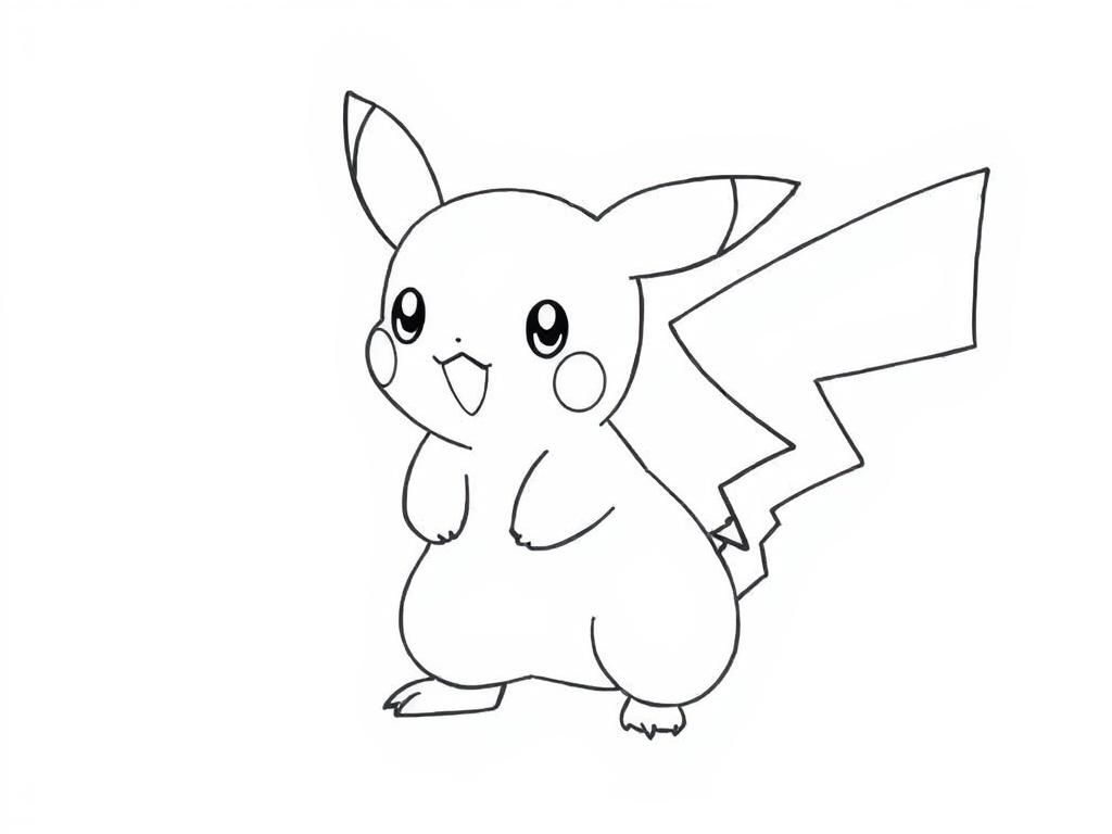 Pikachu Coloring Page