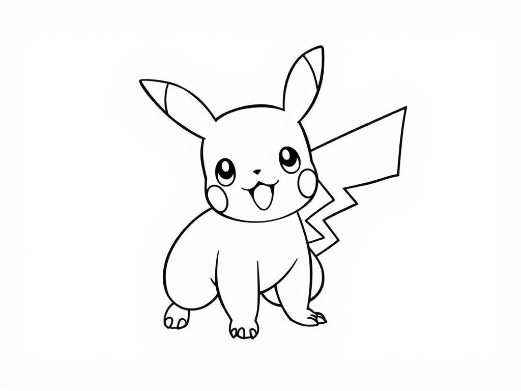 Pikachu Coloring Page