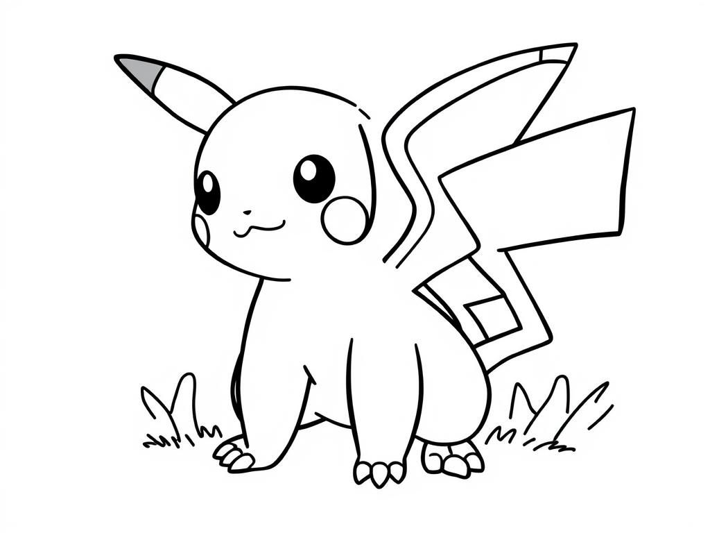 Pikachu Pokémon Coloring Page