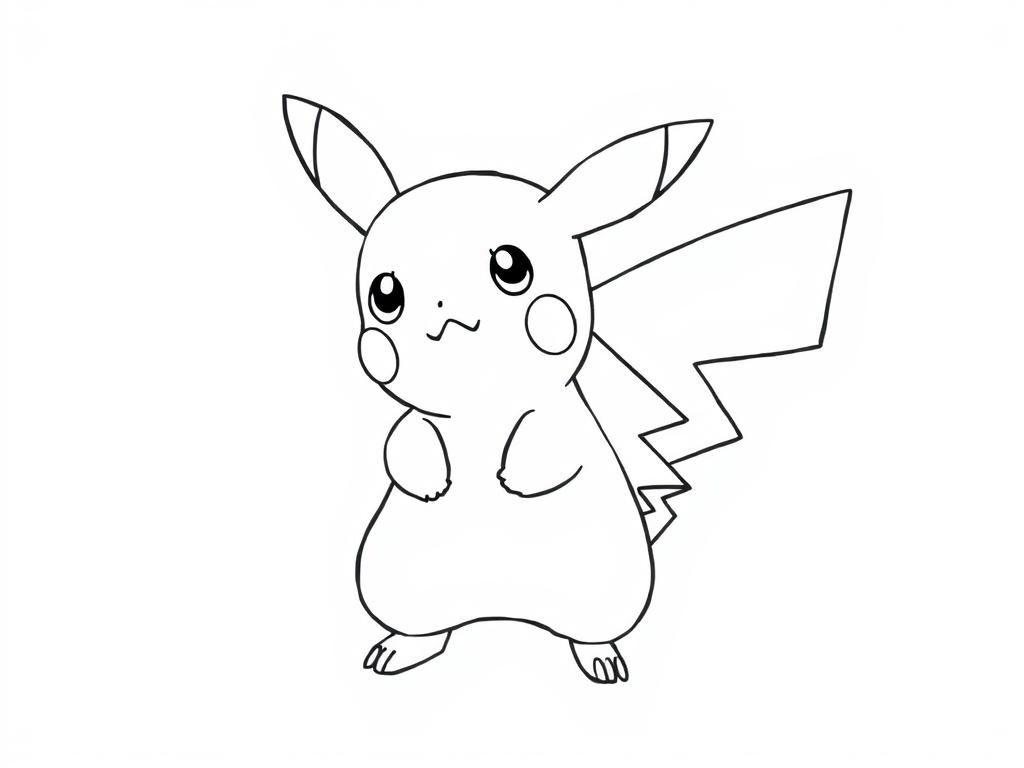 Pikachu Coloring Page