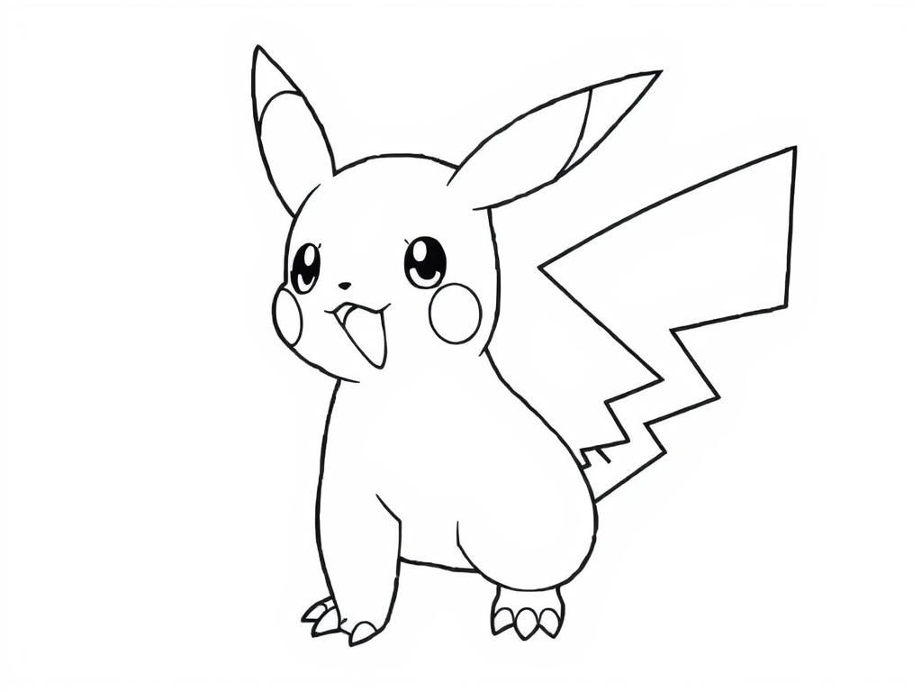 Pikachu Coloring Page