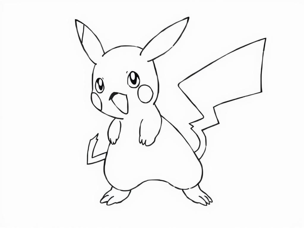 Pikachu Coloring Page