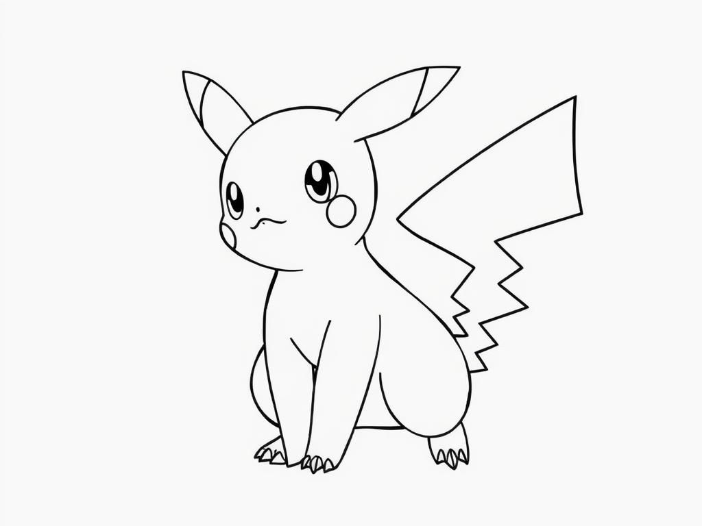 Coloring Page of Pikachu