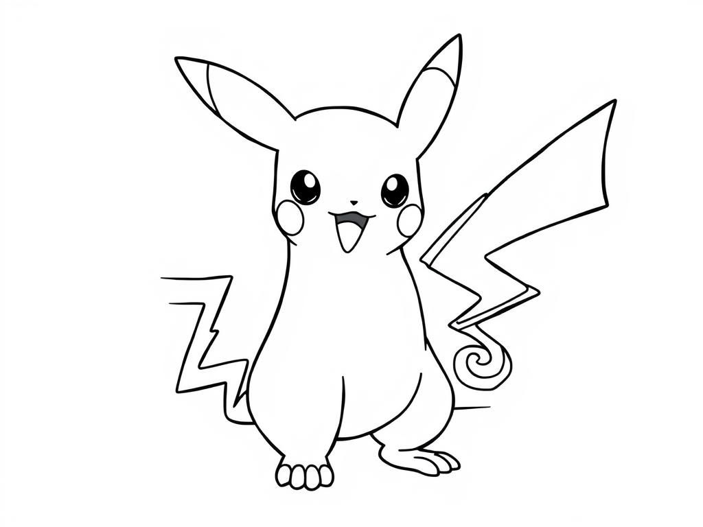Pikachu Coloring Page