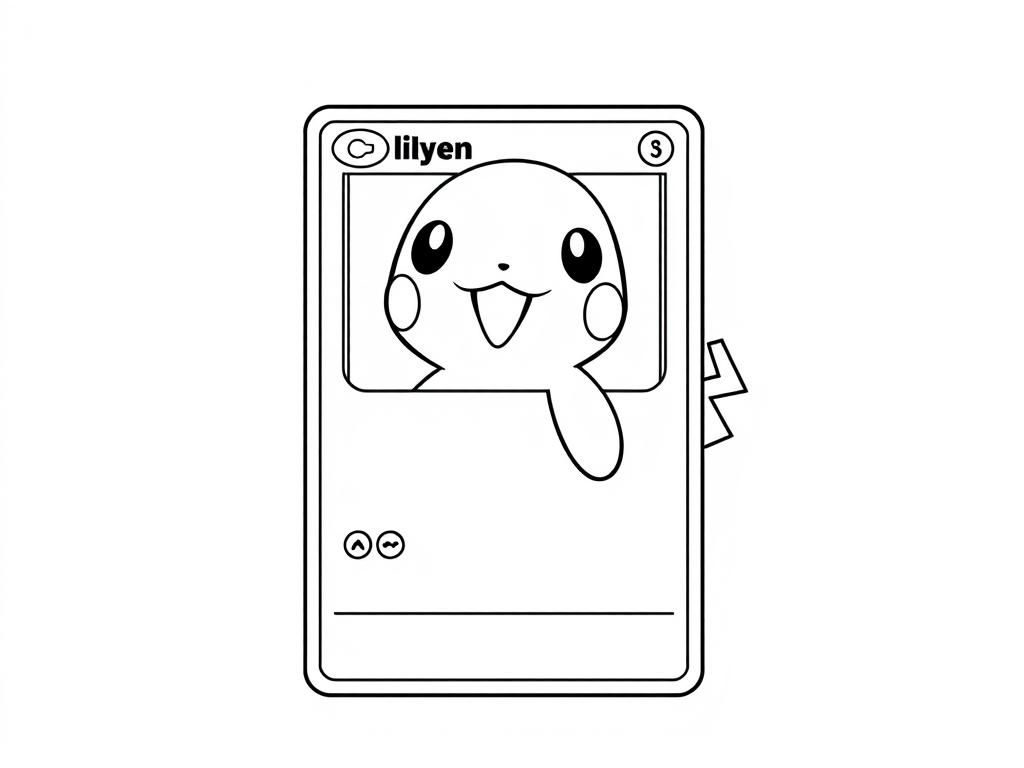 Kleurplaat van Pikachu