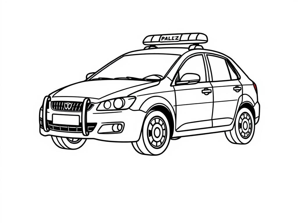 Police Car Coloring Page