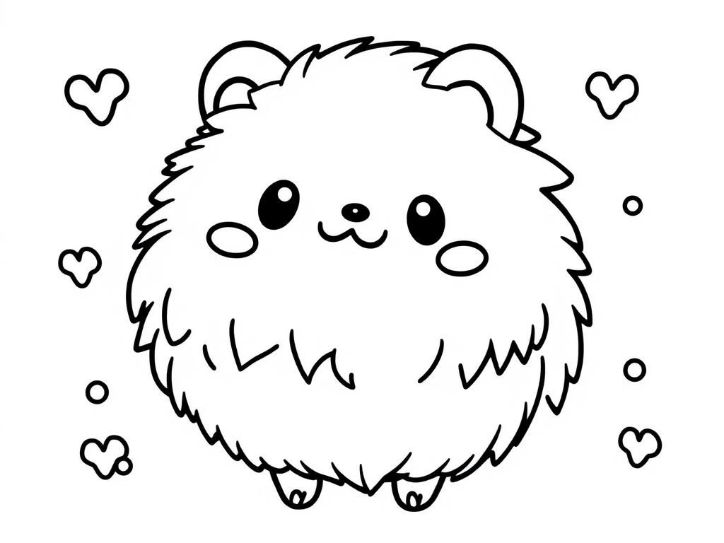 Cute Hamster Coloring Page