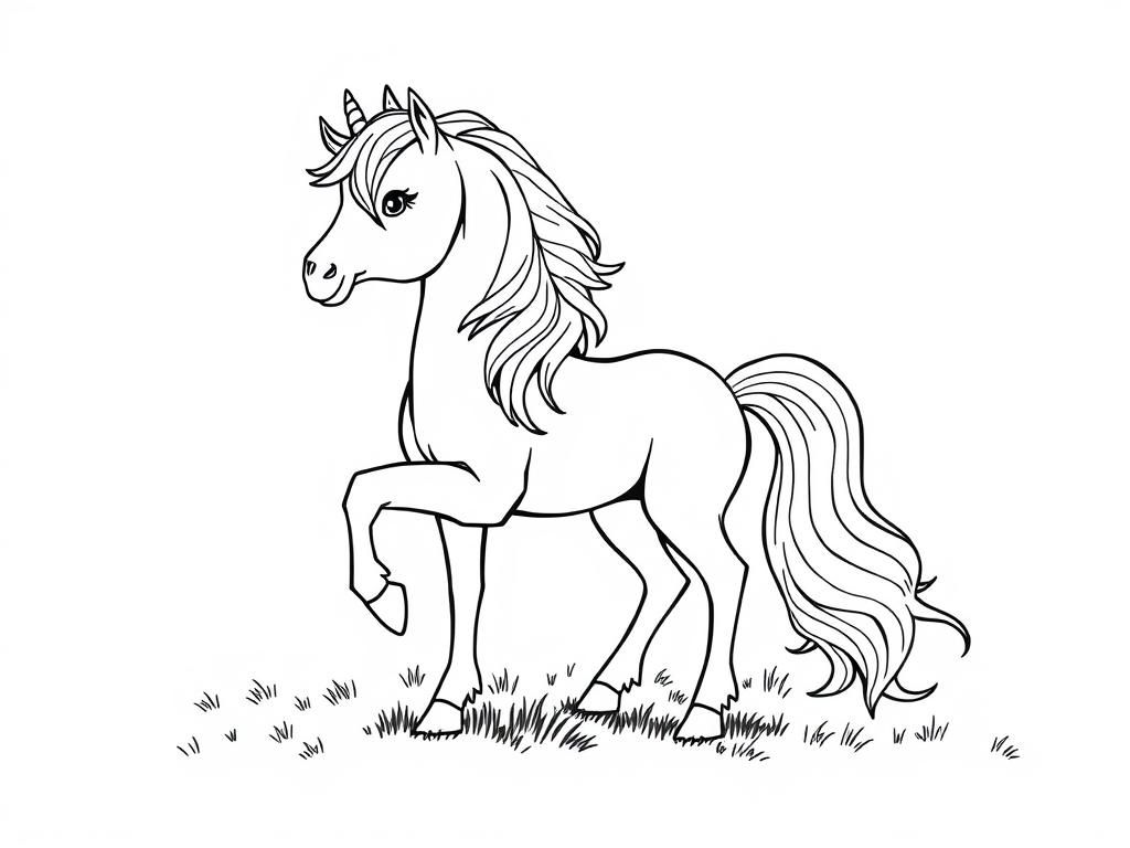 Unicorn Coloring Page
