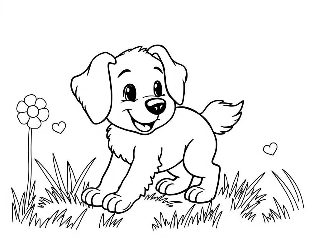 Puppy Coloring Page: Fun and Creative