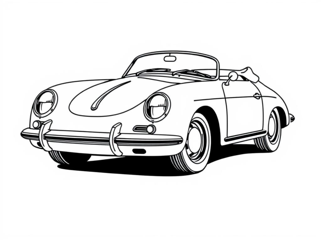 Classic Car Coloring Page
