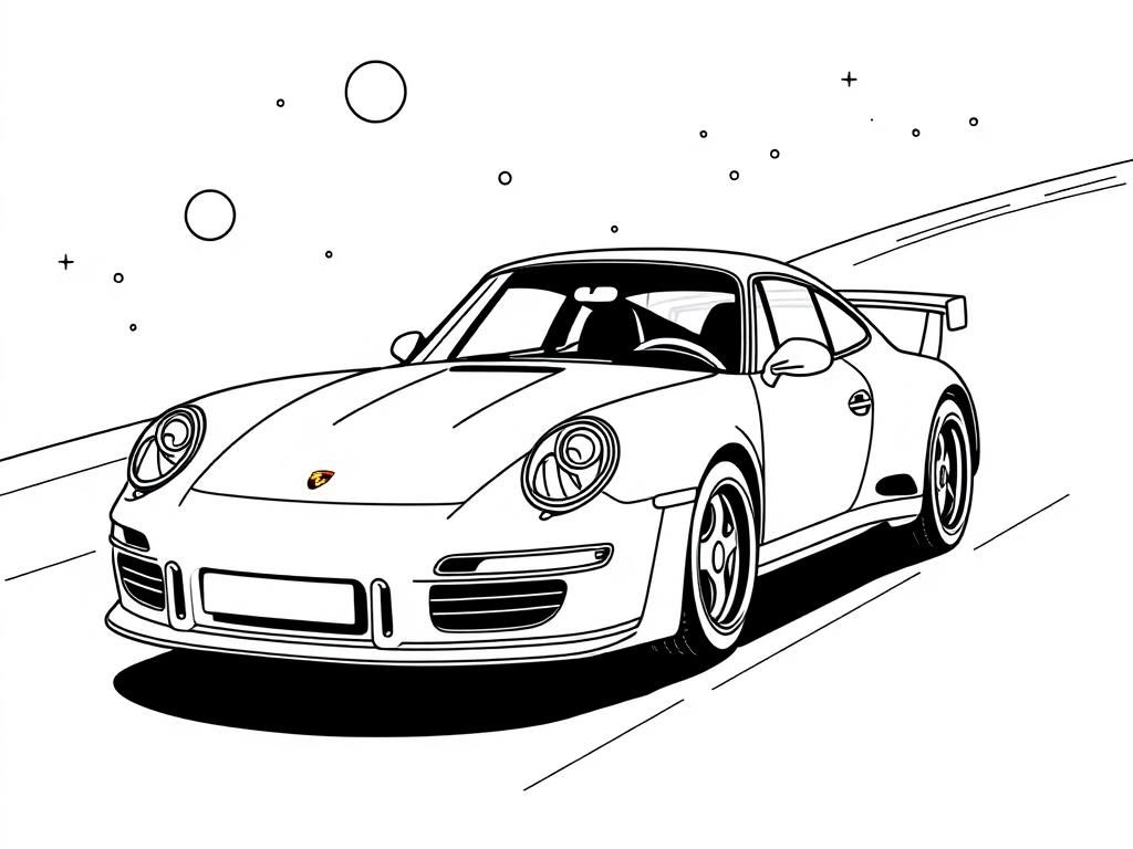 Preview of Porsche 911 flying into space