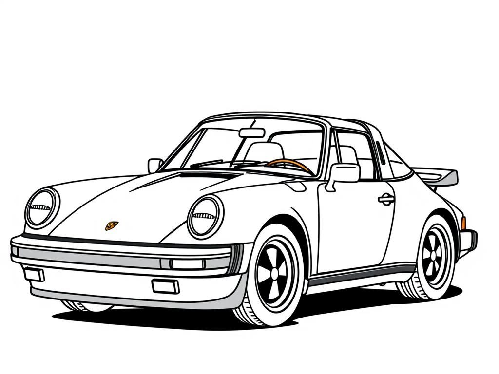 Classic Car Coloring Page