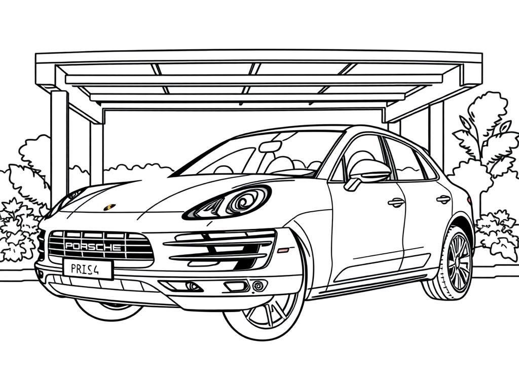 Porsche Car Coloring Page