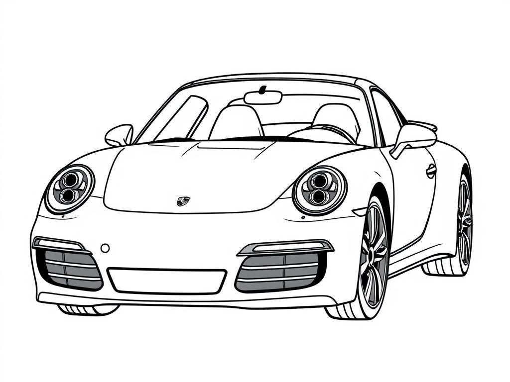 Porsche 911 Coloring Page