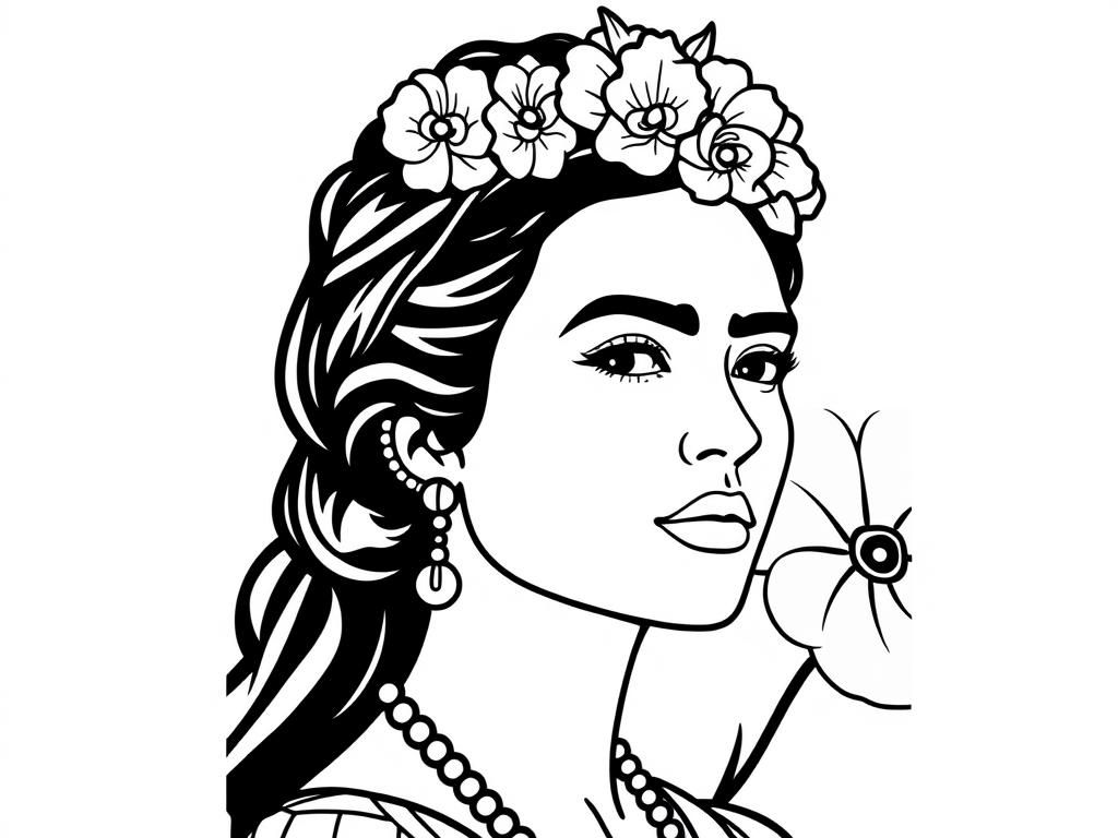 portrait of jacinda ardern in style of frida kahlo