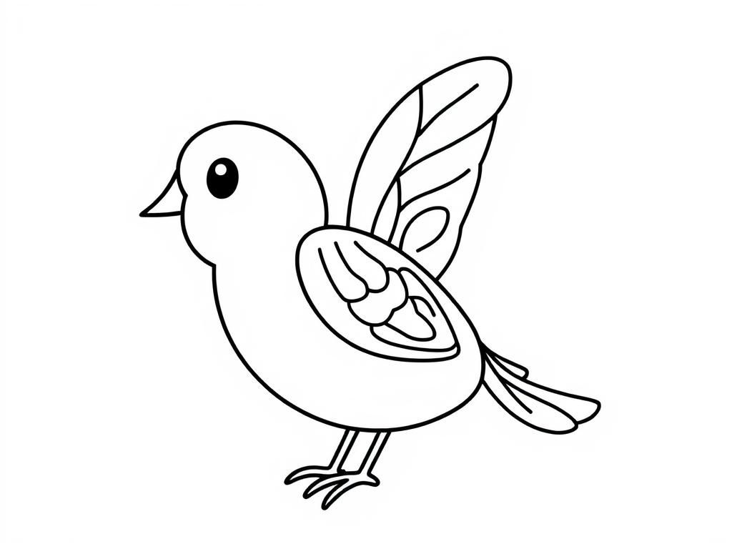 Bird Coloring Page for Kids