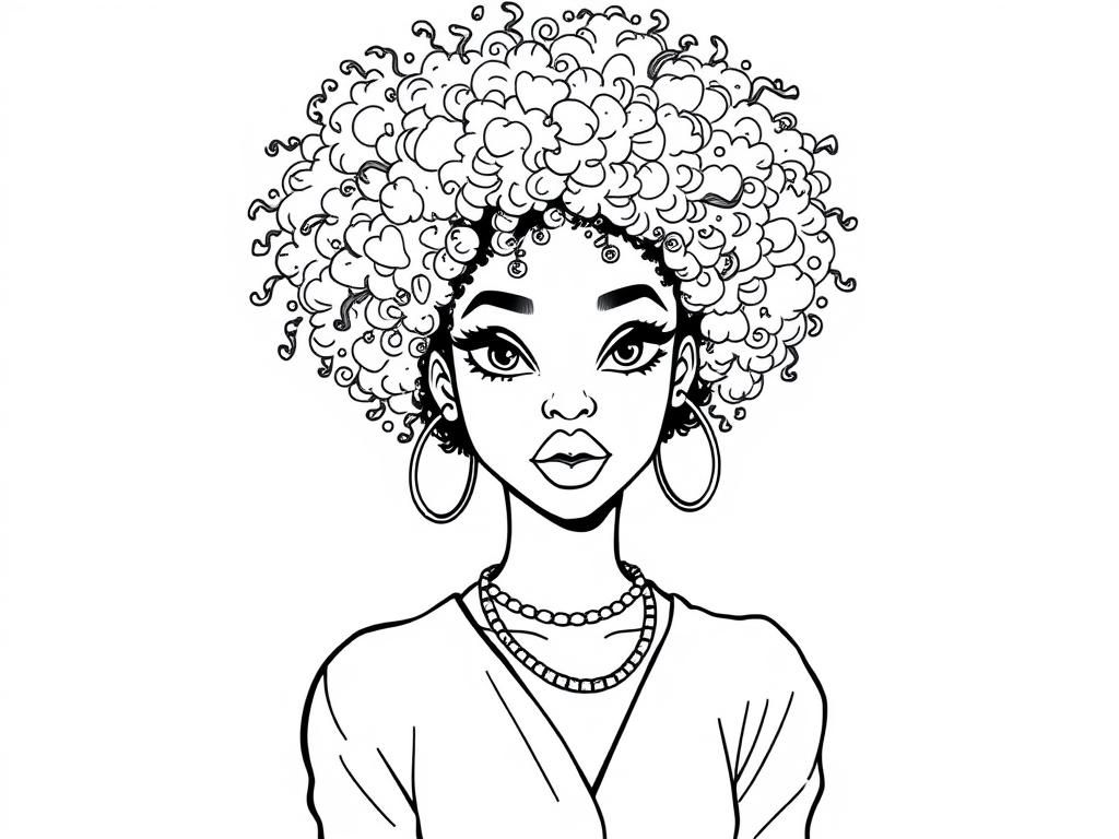 Fashionable Woman Coloring Page