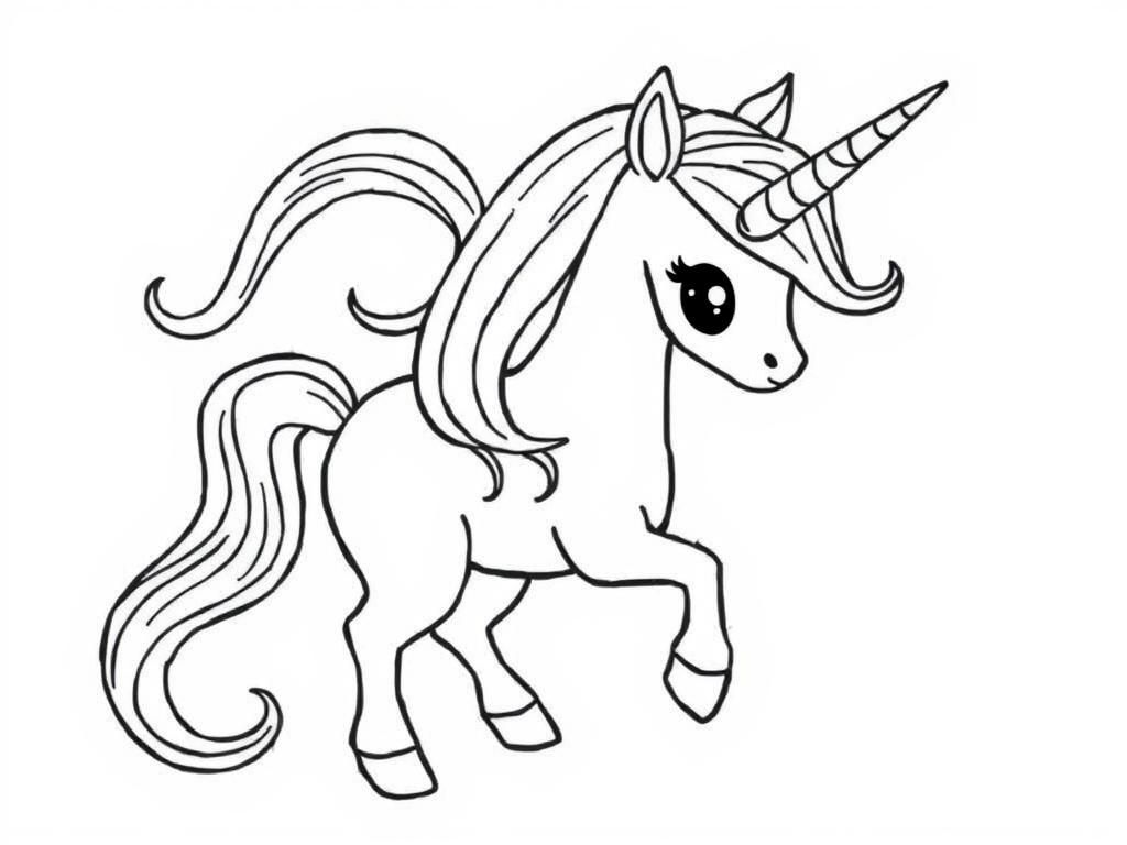 Unicorn Coloring Page