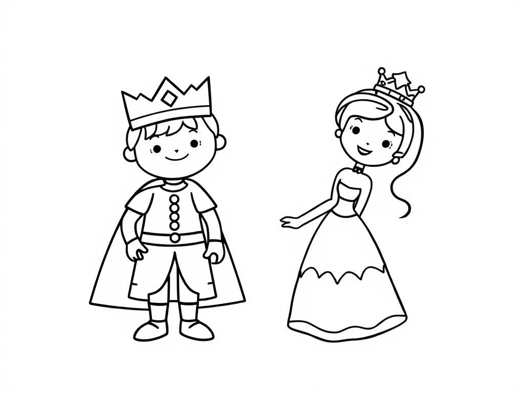 Prince and Princess Royal Coloring Page