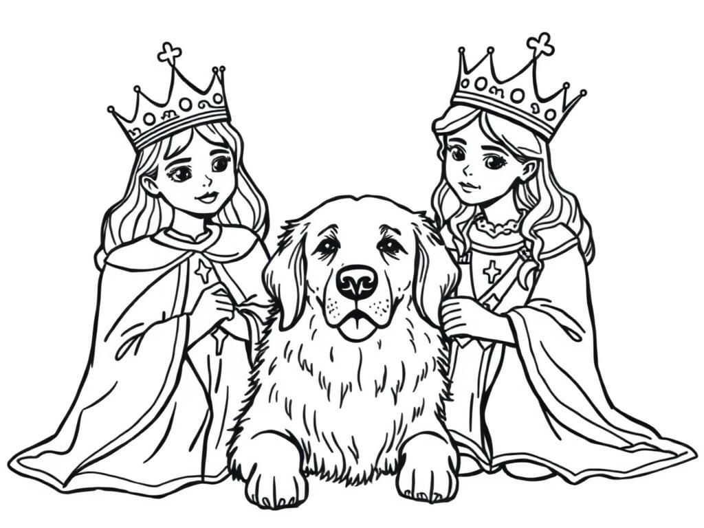 Princes with the golden retriever