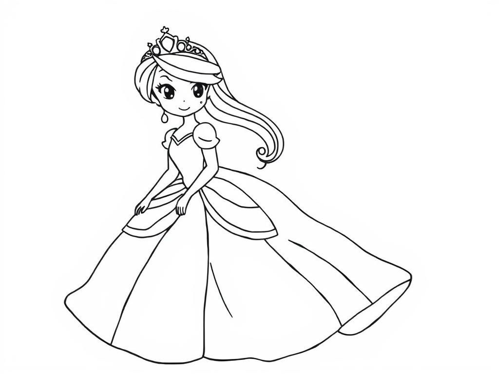 Princess - Free Printable Coloring Page