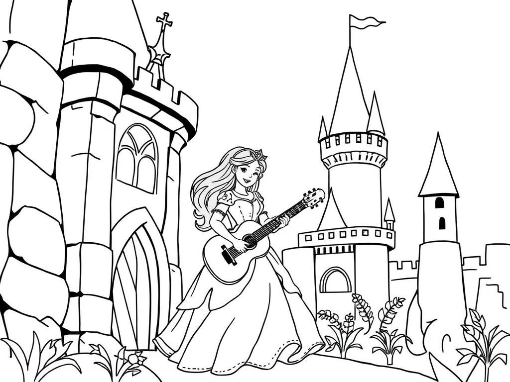 Princess Castle Coloring Page