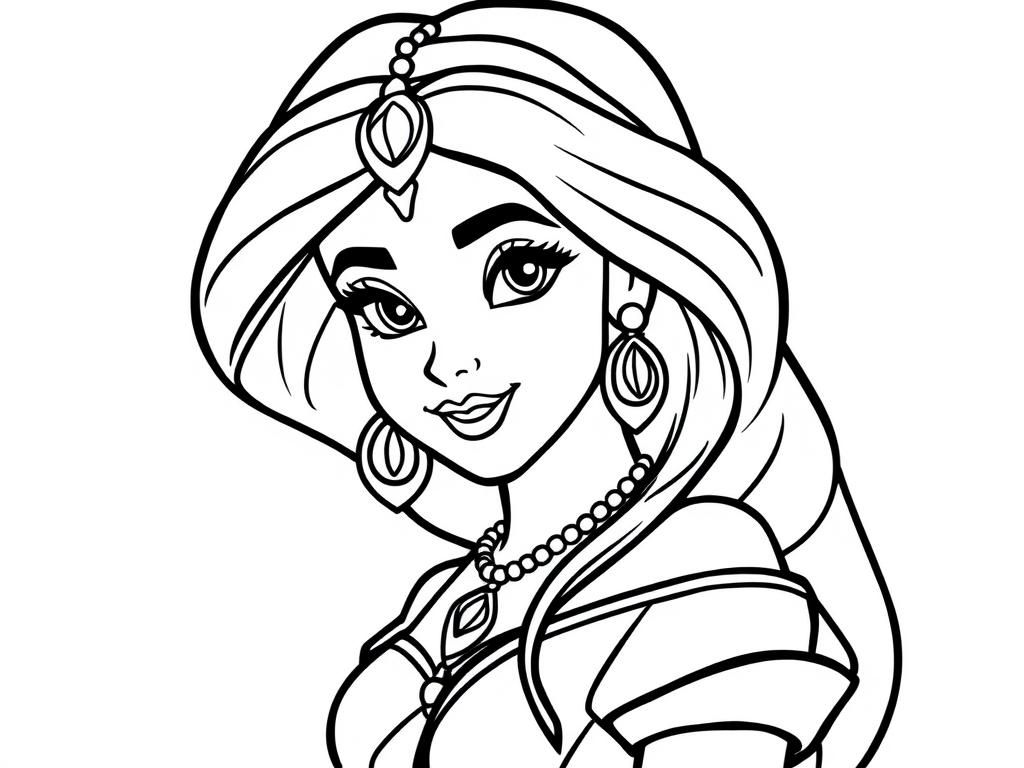 Princess Jasmine Coloring Page
