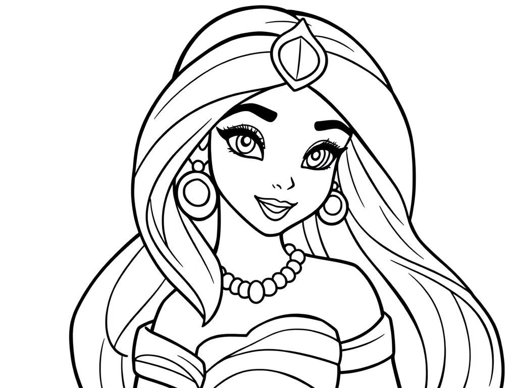 Princess Coloring Page: Royal Fun for Kids