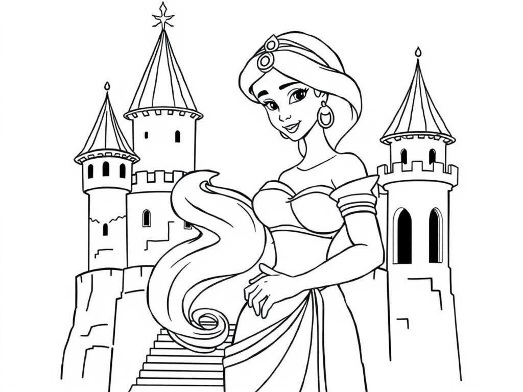 Princess jasmine in castle