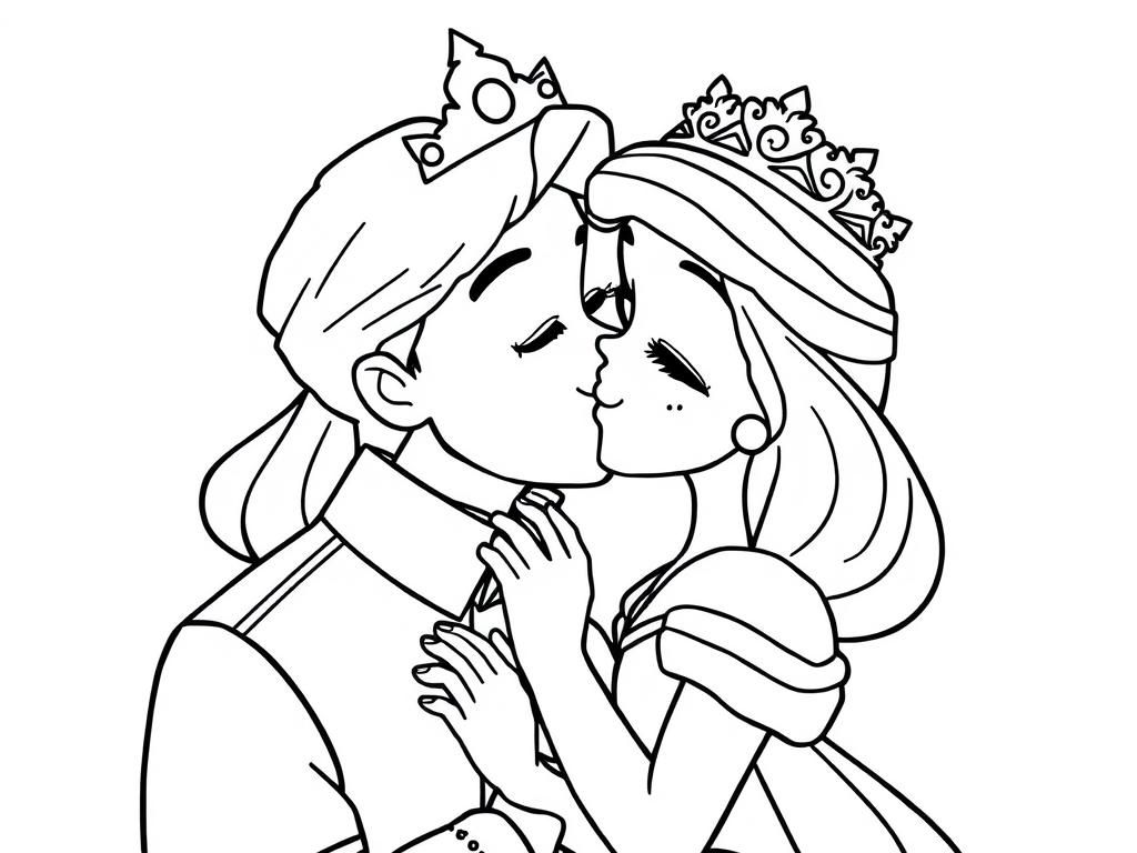 Disney Romance Coloring Page