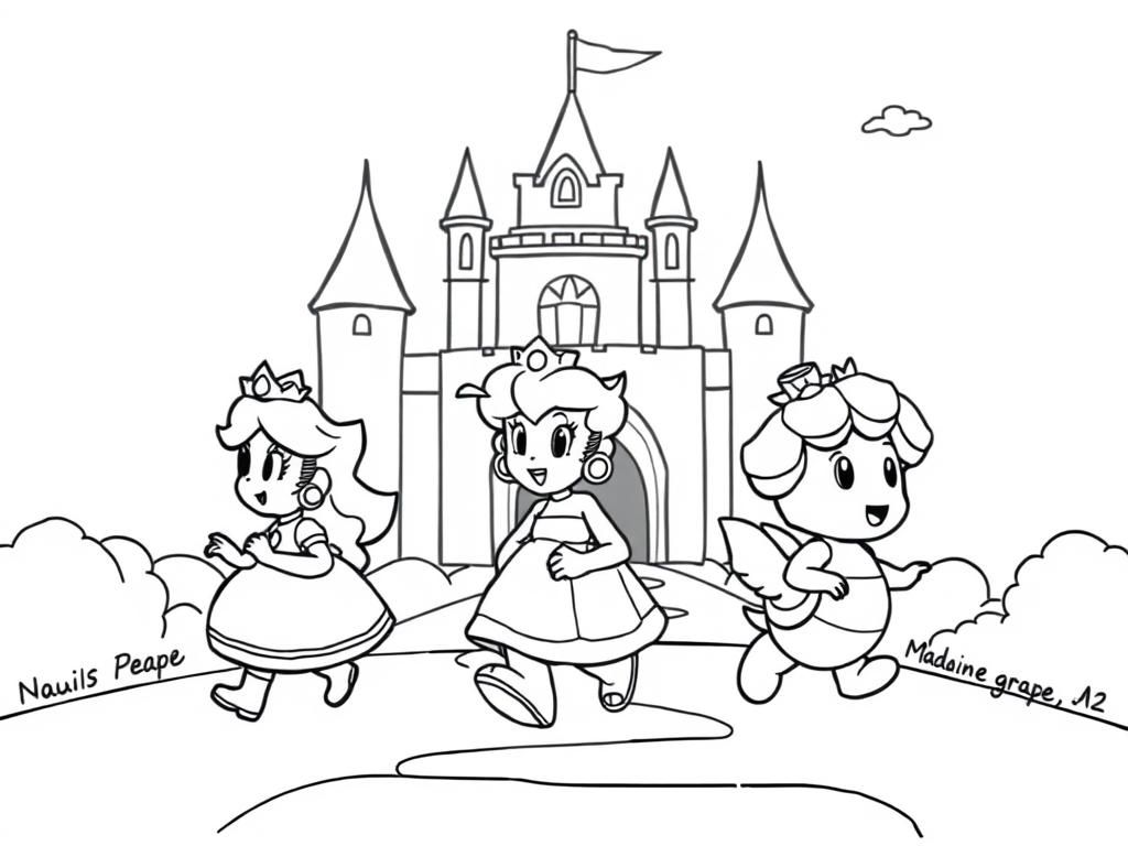 Princesses Coloring Page