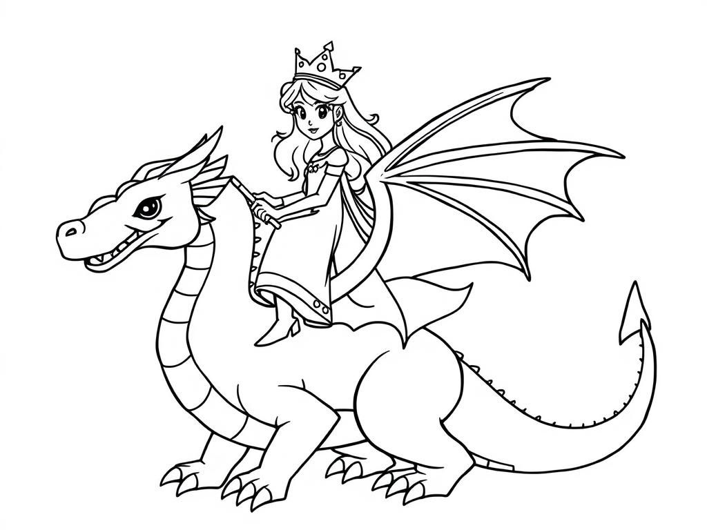 Princess riding a dragon