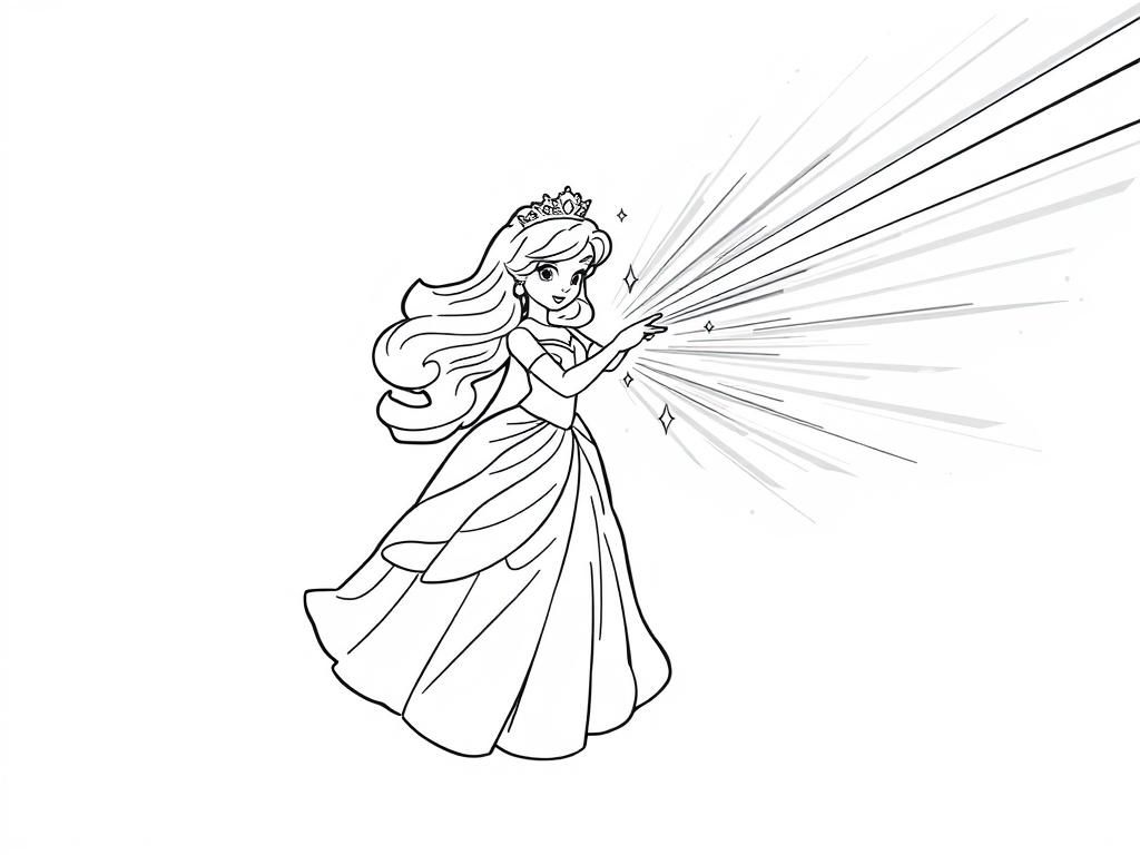 Magical Princess Coloring Page