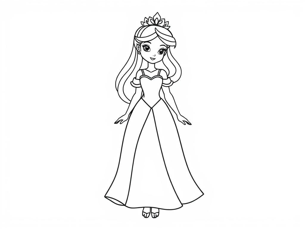 Princess Coloring Page for Kids