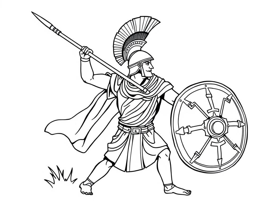 Roman Soldier Coloring Page