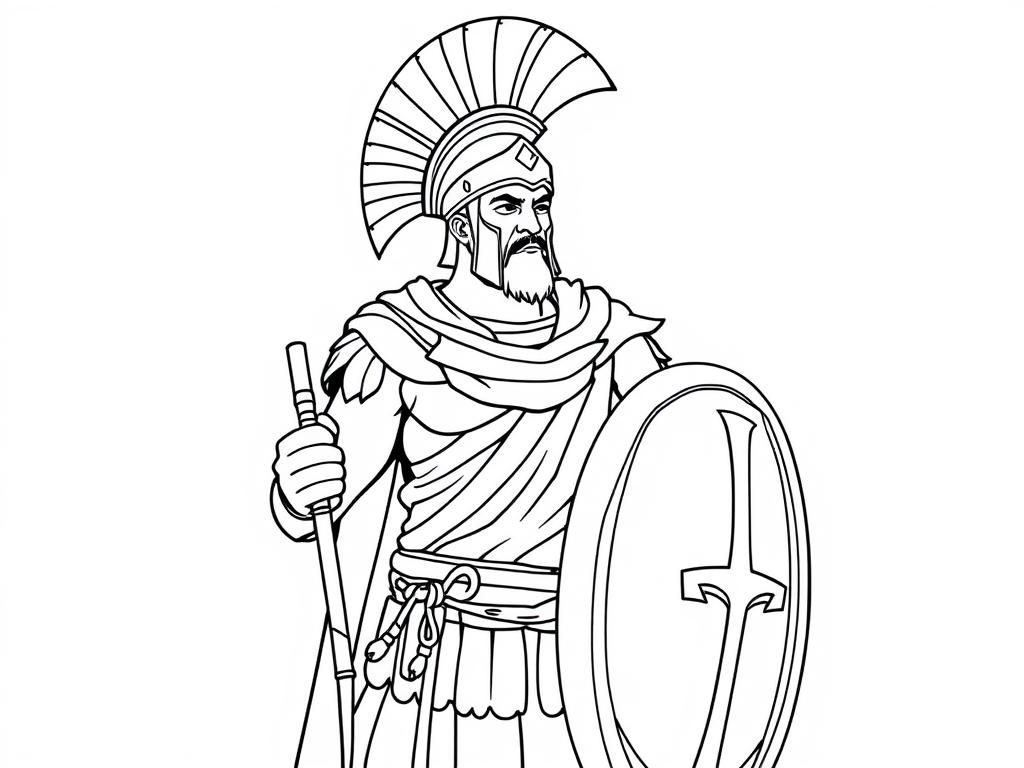 Proud gaul soldier without helm full body