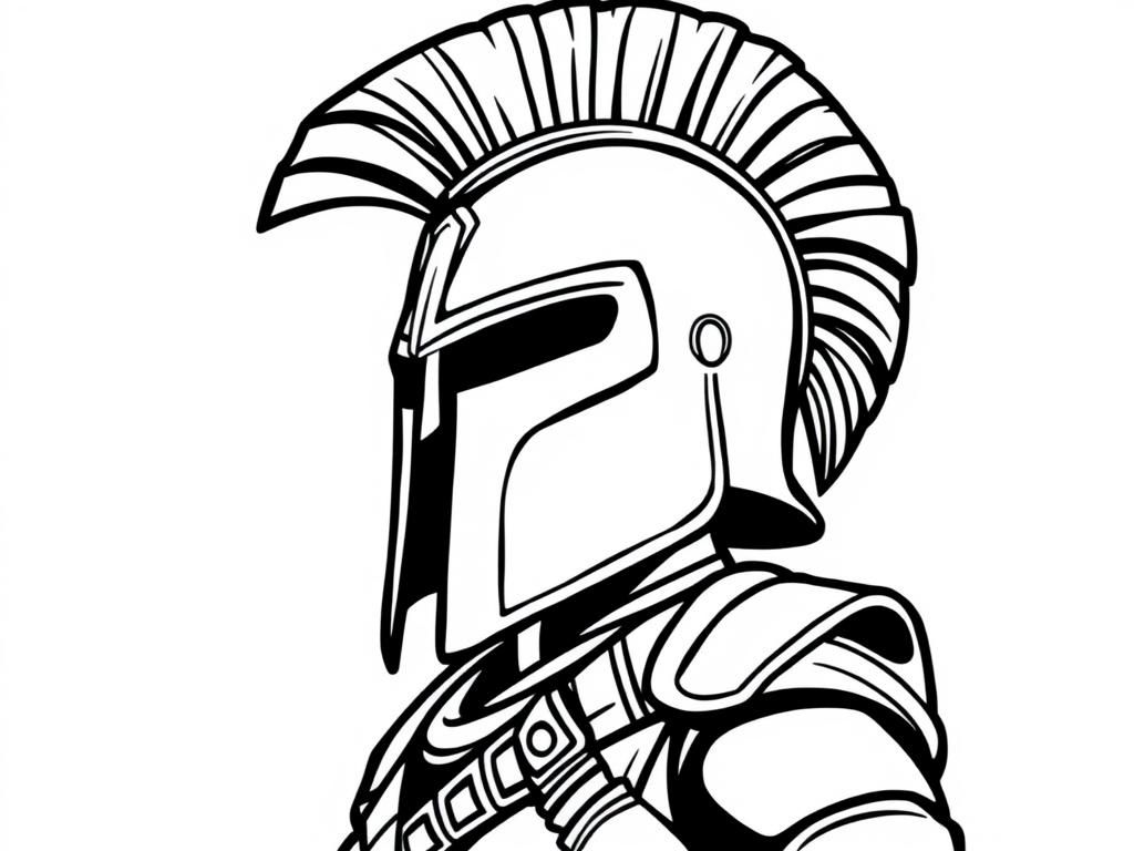 Proud spartan soldier full body