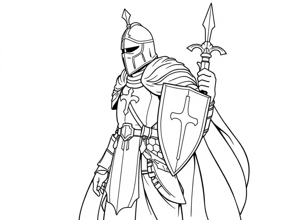 Proud templar knight