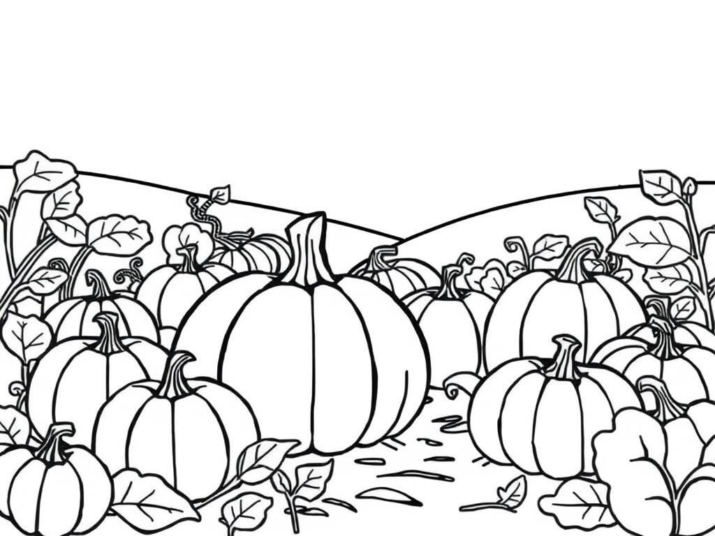 Pumpkin Patch Coloring Page