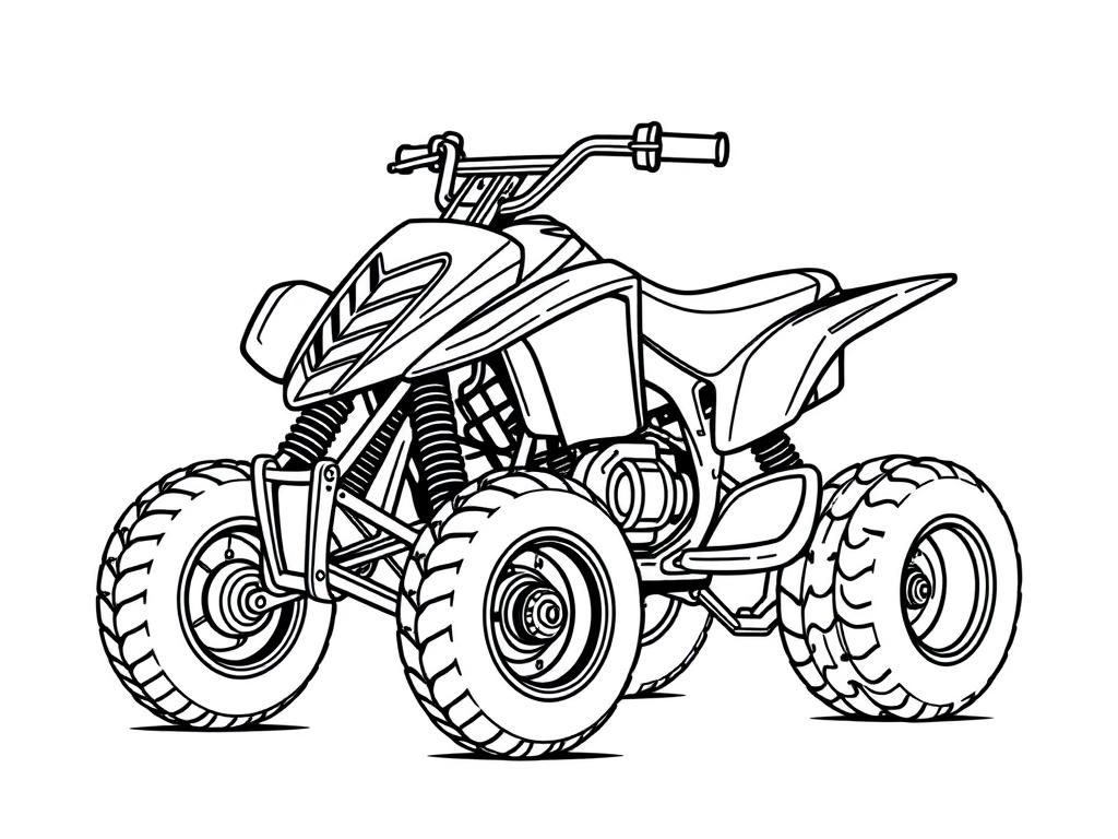 ATV Coloring Page for Kids