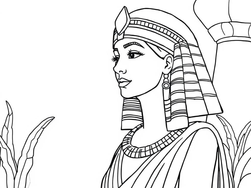 Queen Cleopatra in a Egyptian setting