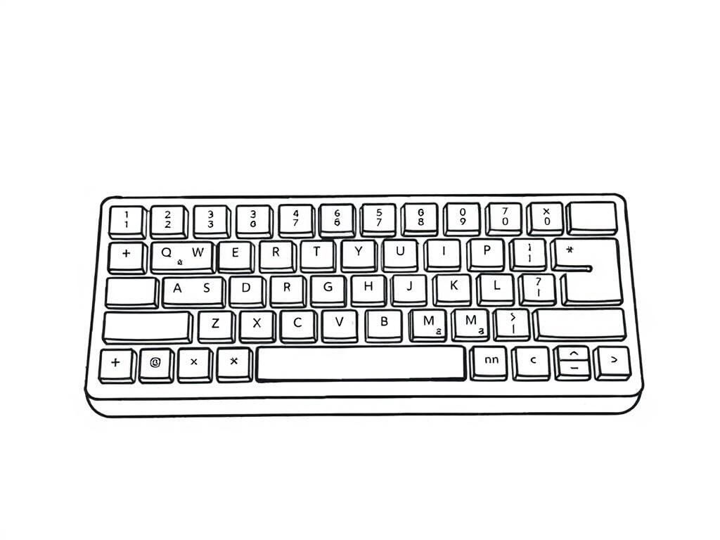 Keyboard Coloring Page