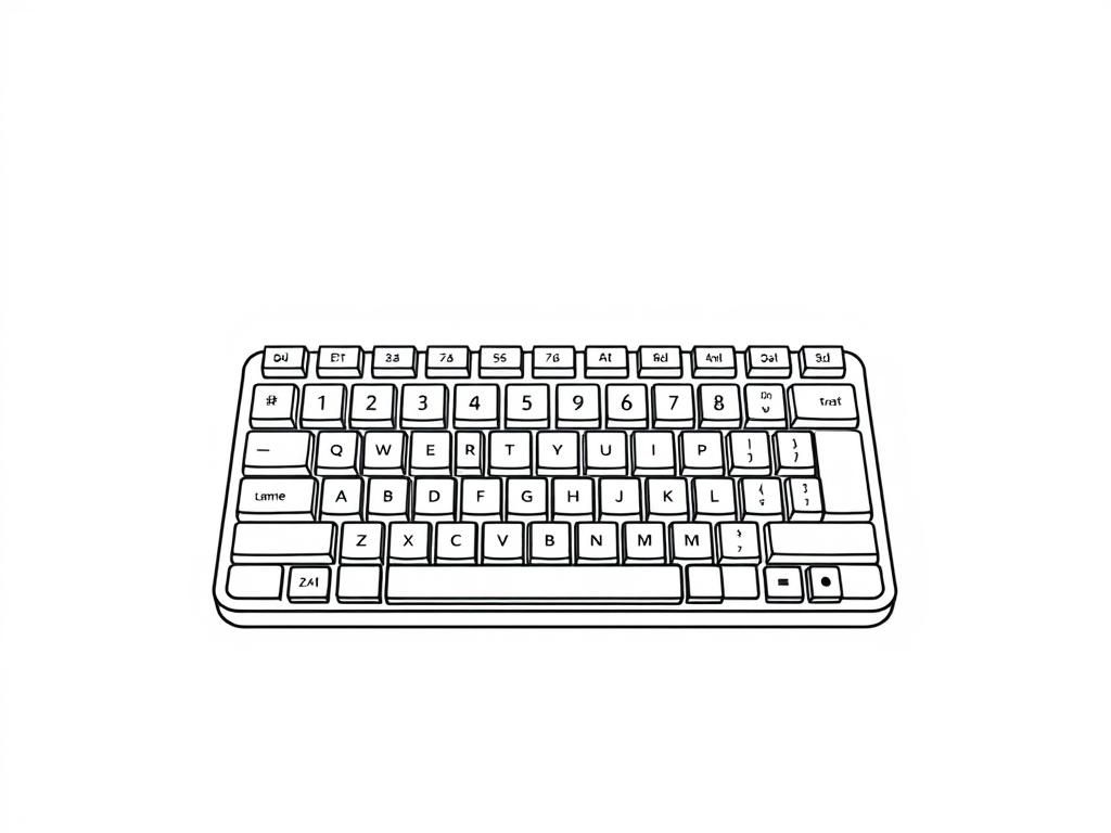 Keyboard Coloring Page