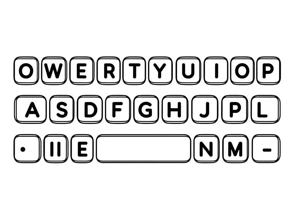 Keyboard Coloring Page