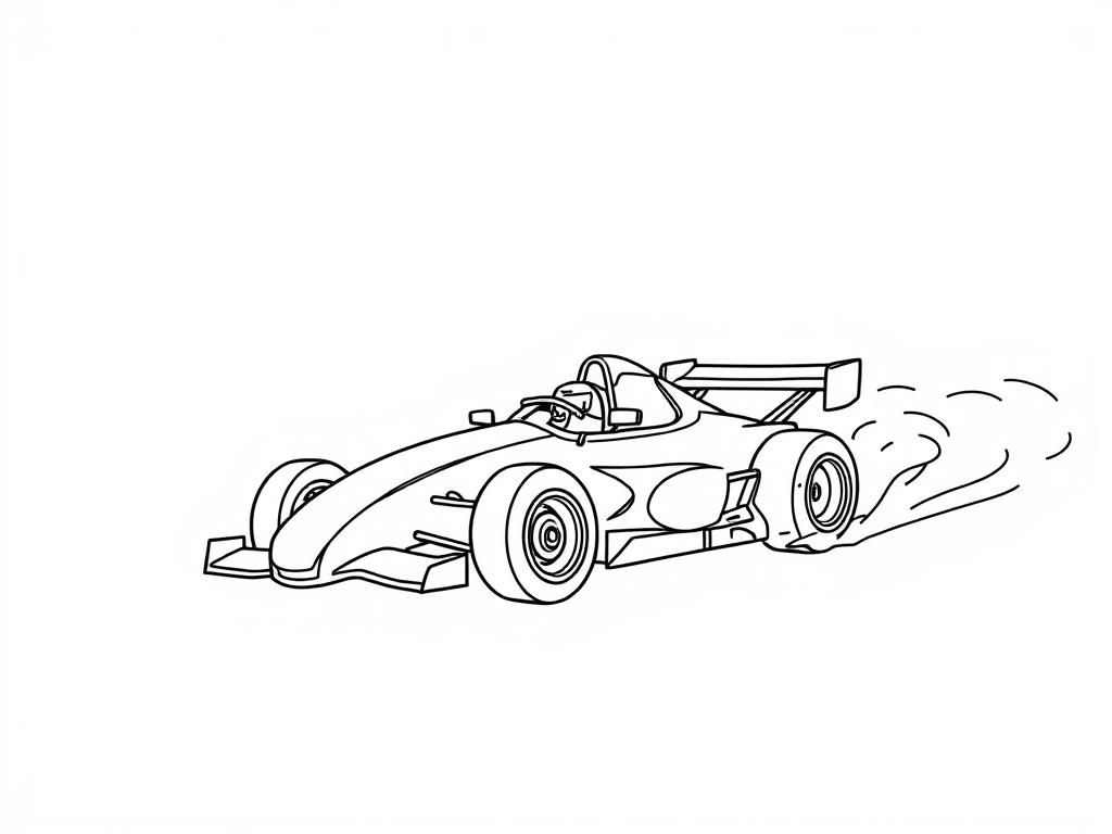 race car speeding by